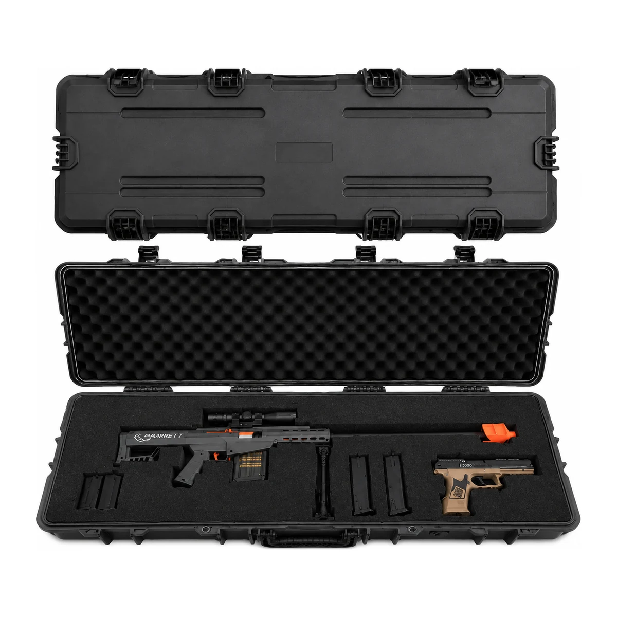 Long Hard Gun Case - Gunmetal Gray